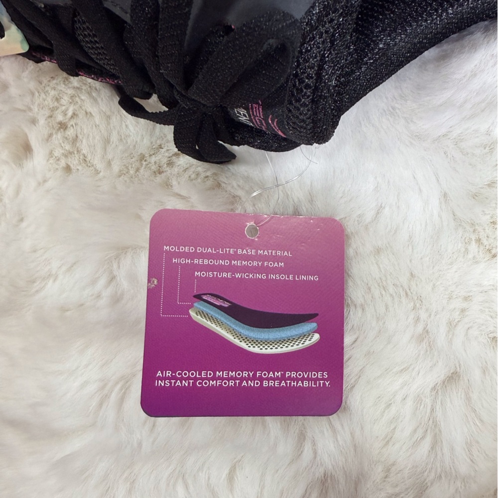 Skechers Skech-Air Air Cooled Memory Foam Shoes Black Pink Sneakers, Size 9.5 - Picture 9 of 10